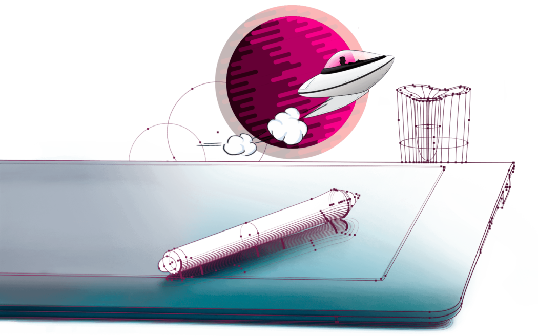 Kosmiczni.com ilustracja wacom